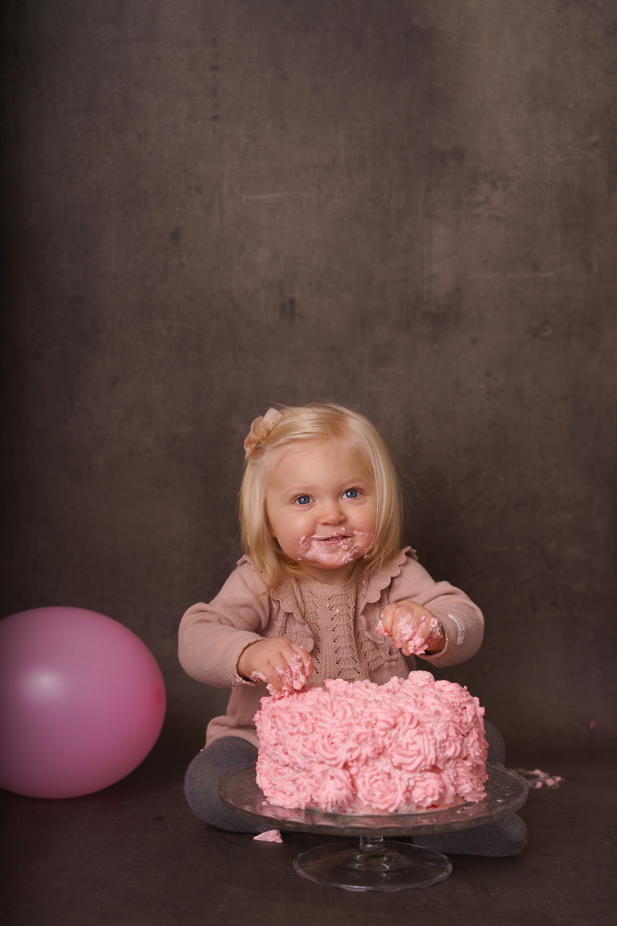 1 års fotografering med tårta