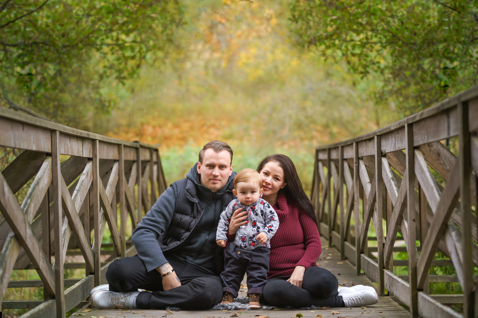 Familjefotografering på hösten